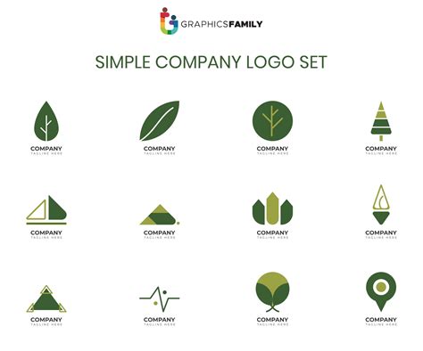 simple company logo set graphicsfamily