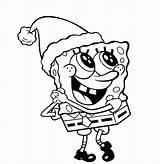Coloring Christmas Spongebob Pages Printable Squarepants Popular sketch template