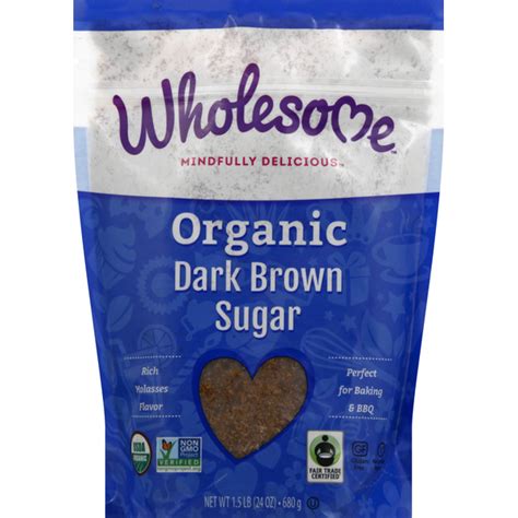 wholesome sugar organic dark brown 24 oz instacart