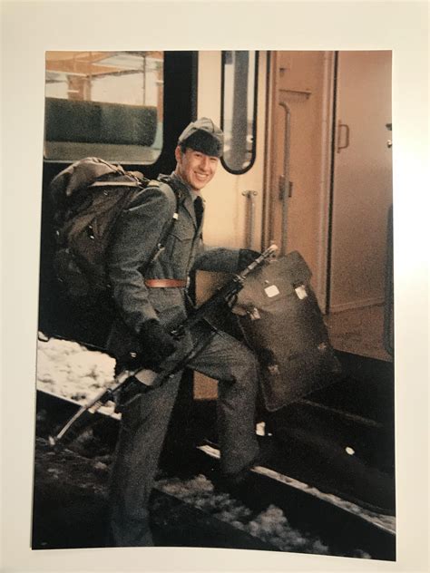 My Dad On His Way To Serve The Army Of Switzerland In The 80s We May