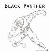Panther Marvel Coloring Superhero Sketch Printable Pages Color Kids Template sketch template