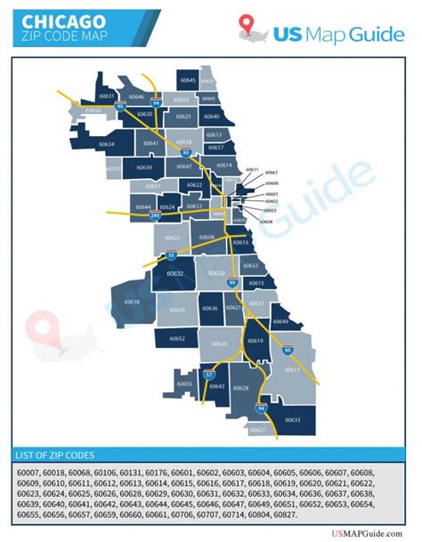 chicago il zip code map updated