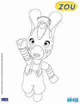 Zou Coloring Pages Zebra Hellokids Little sketch template