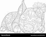 Pig Coloring Bookpage sketch template
