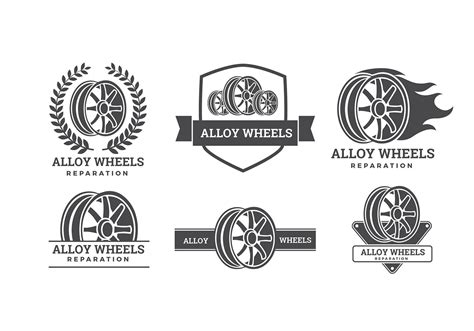 alloy wheel logos  vector  vector art  vecteezy