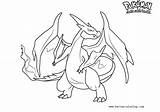 Charizard Pokemon sketch template