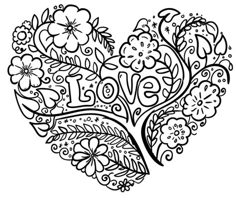 amazing heart coloring page printable coloring page  kids coloring