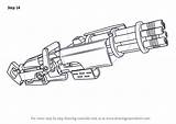 Guns Minigun Draw Drawingtutorials101 sketch template