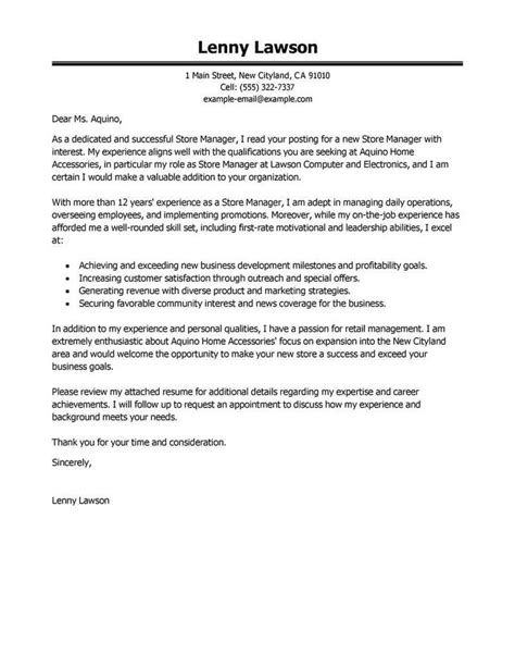 salon manager cover letter examples