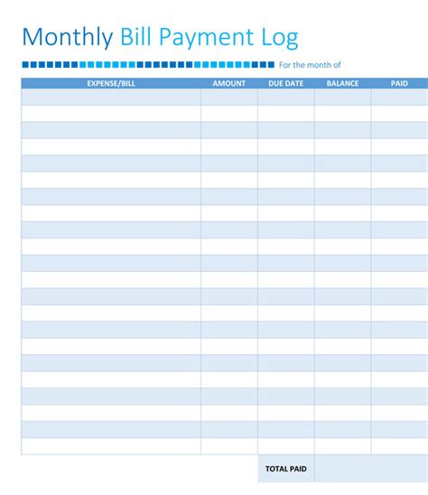 bill payment  printable monthly bill organizer sheets francesco