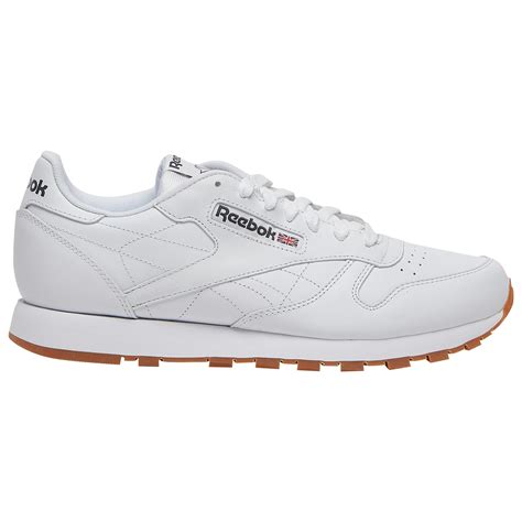 reebok classic leather running shoes  white  men lyst