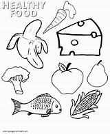 Coloring Healthy Food Pages Printable Foods Picnic Sheets Unhealthy Protein Health Children Preschool Colouring Sheet Print Group Grains Template Kids sketch template