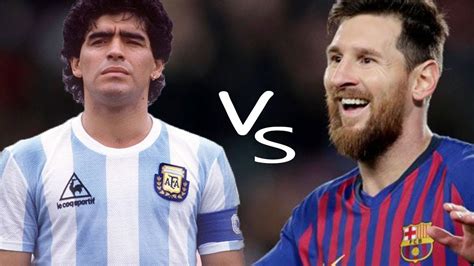 Lionel Messi Vs Diego Maradona Career Comparison Youtube