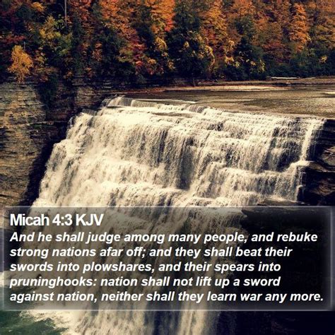 Micah 4 3 Kjv And He Shall Judge Among Many People And Rebuke