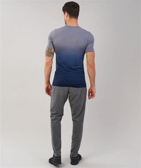Gymshark Ombre T Shirt Light Grey Sapphire Blue 2
