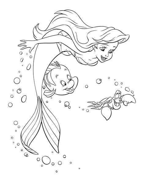 ariel coloring pages  printable