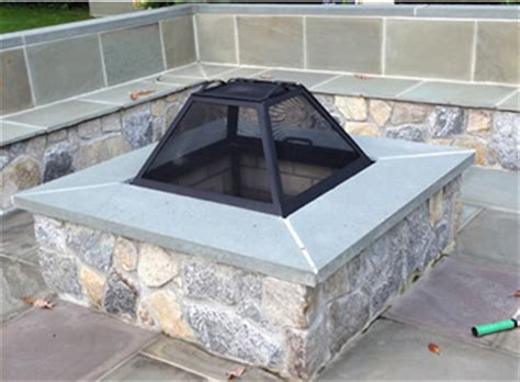 square  rectangle fire pit safety screens