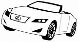 Lexus Coloring Pages sketch template