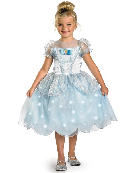 disney cinderella light  dress fancy princess halloween costume girls   ebay