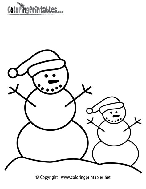 snowmen coloring page   seasonal coloring printable