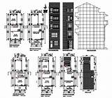 Building Plan Elevation Storey Dwg Drawing  House Floor Cadbull Description sketch template