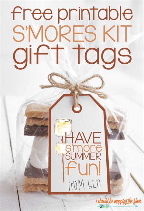 printable smore kit gift tags    mopping  floor