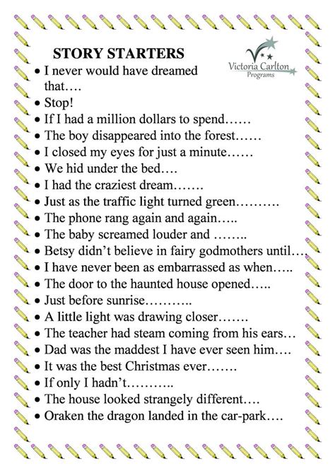 image result  story starters  kids essay starters writing