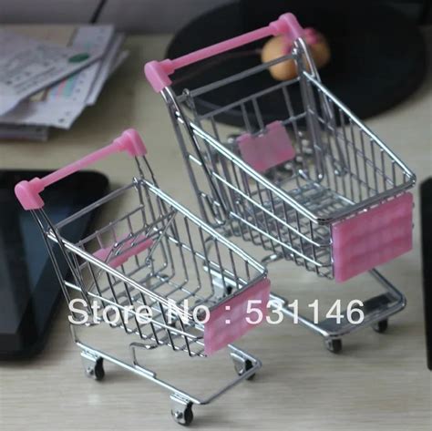 shipping pcslot creative storage mini shopping cart desktop mini supermarket trolleys
