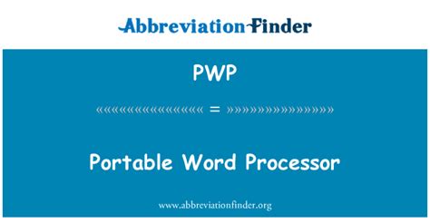 pwp portable word processor