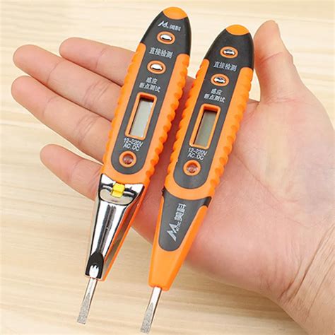 digital test pencil multifunction ac dc   tester electrical lcd
