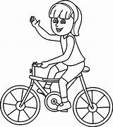 Bike Coloring Pages Kids Girl Encourage Ride Learn sketch template