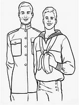Coloring Pages Navy Officer Library Clipart Sailor Sketch sketch template