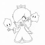 Rosalina Pages Coloring Getcolorings Princess Baby sketch template