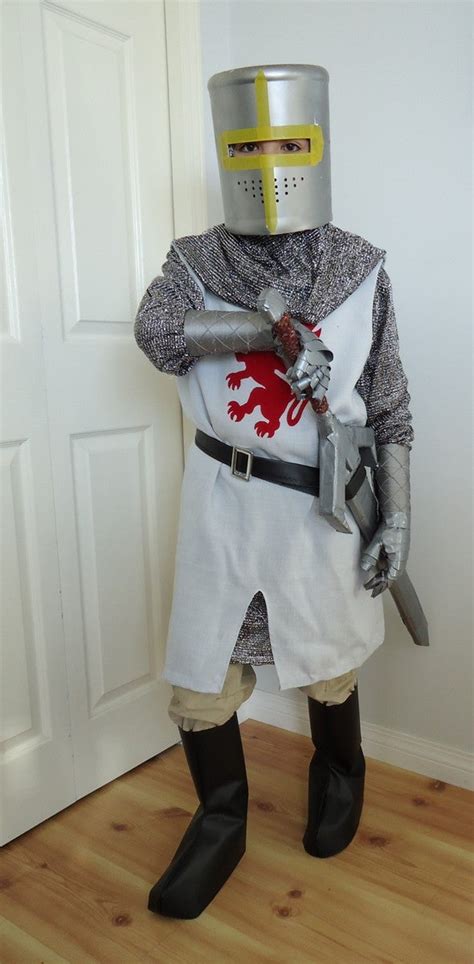diy youth knight costumes  helmet sword  gauntlets instructables