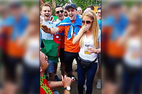 euro 2016 welsh fan proposes to english girlfriend before rival clash