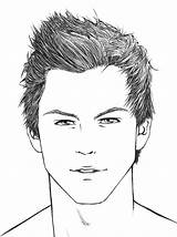 Male Face Hair Draw Sketch Drawing Man Easy Step Boy Realistic Drawings Guy Sketches Men Guys Pencil Dessin Visage Line sketch template