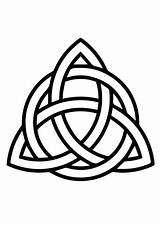 Celtic Triquetra Knot Coloring Pages Circle Interlaced Celta Symbols Triangle Printable Tattoo Triqueta Knots Irish Kids Symbol Trinity Celtas Celte sketch template