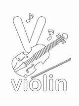 Violin Letter Buchstaben sketch template