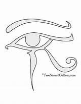 Egyptian Eye Horus Stencil Tattoo Tattoos Ancient Egypt Stencils Coloring Freestencilgallery Drawings Pages Ra Templates Sleeve Ojo Symbols Choose Board sketch template