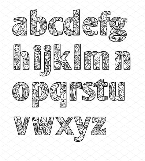 coloring letters  alphabet alc  artistic letters