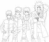 Minato Pages Coloring Naruto Coloriage Kakashi Jiraiya Template Hokage Team sketch template