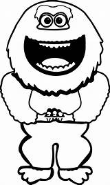 Abominable Monster Rudolph sketch template