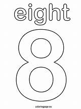 Eight Coloring Pages Number Printable Sheets Kids Numbers Choose Board Coloringpage Eu sketch template