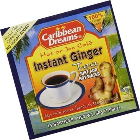 Caribbean Dreams Instant Ginger Tea Un Sweetened 14 Sachets Pack Of 3