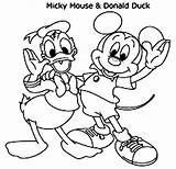 Mickey Mouse Coloring Clubhouse Pages Donald Printable Kids Color Library Clipart Popular sketch template