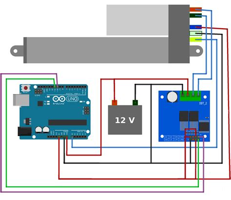 potentiometer feedback linear actuator  arduino firgelli