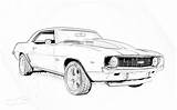 Camaro Ausmalbilder Chevelle Adults Erwachsene 1969 Rod Coloringtop sketch template