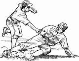Coloring Baseball Los Angeles Pages Dodger Sliding Kids Purplekittyyarns sketch template