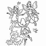 Fairy Coloring Pages Fairies Flying Beautiful Printable Playing Little Godmother Perched Mushroom Flute Sitting Three Ones sketch template