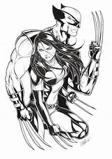 Wolverine X23 sketch template